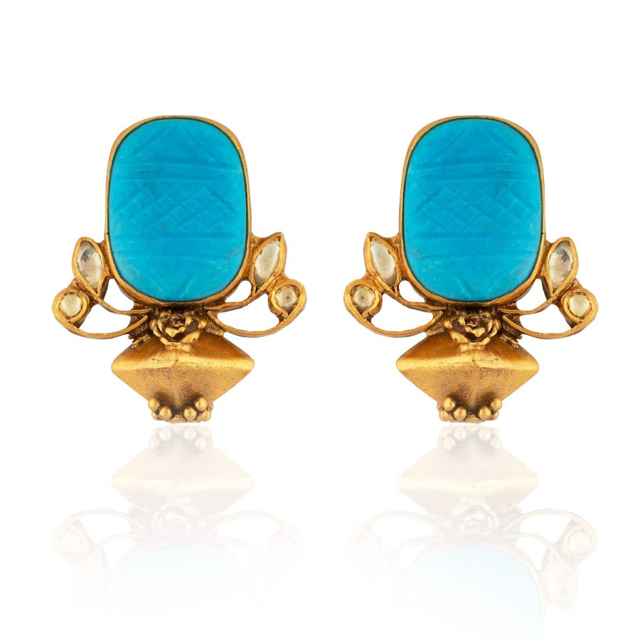 Heritage Turquoise and Pearl Earrings