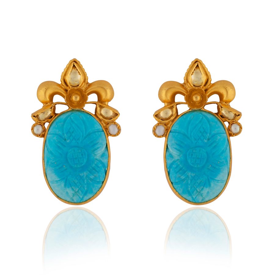 Heritage Turquoise and Pearl Earrings
