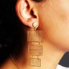 Fluid Grid Earrings - Image 3