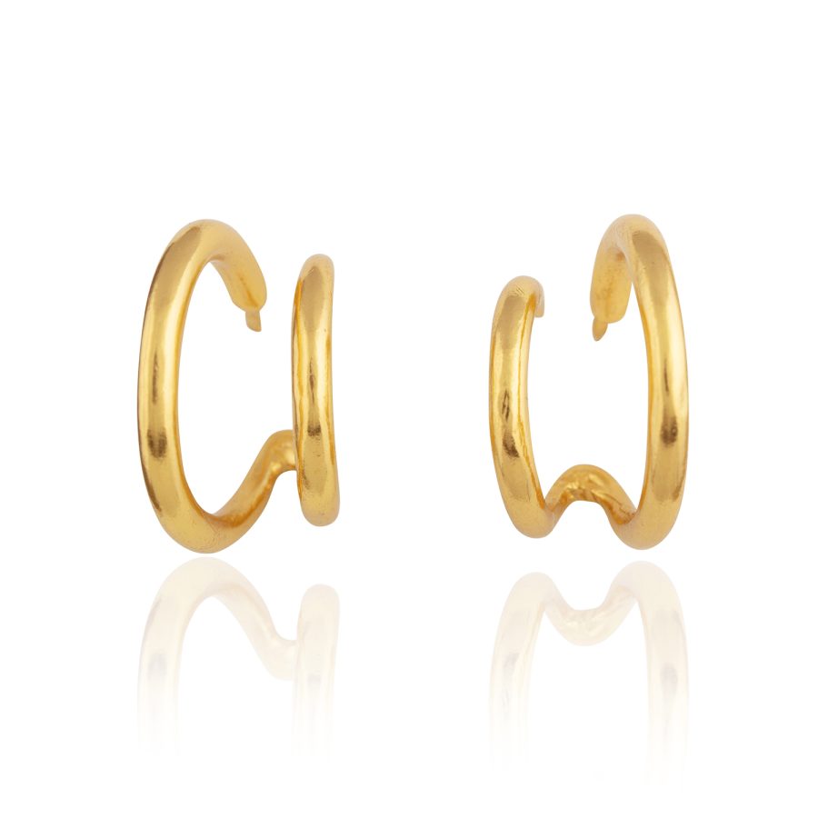 Abstract Double Hoop Earrings