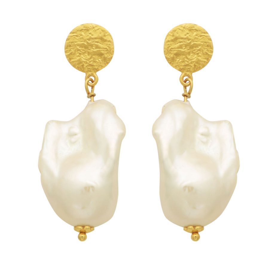 Natural Keishi Pearl Drop Earrings