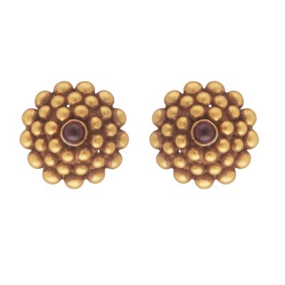Simple Antique Inspired Stud Ball Earrings