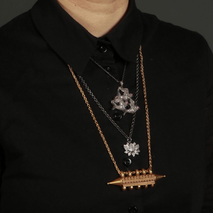 Ruby & Diamond Doves of Peace (Pendant Necklace)