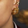 Classic Vermeil Ear Cuff with Crystal Zirconia - Image 3