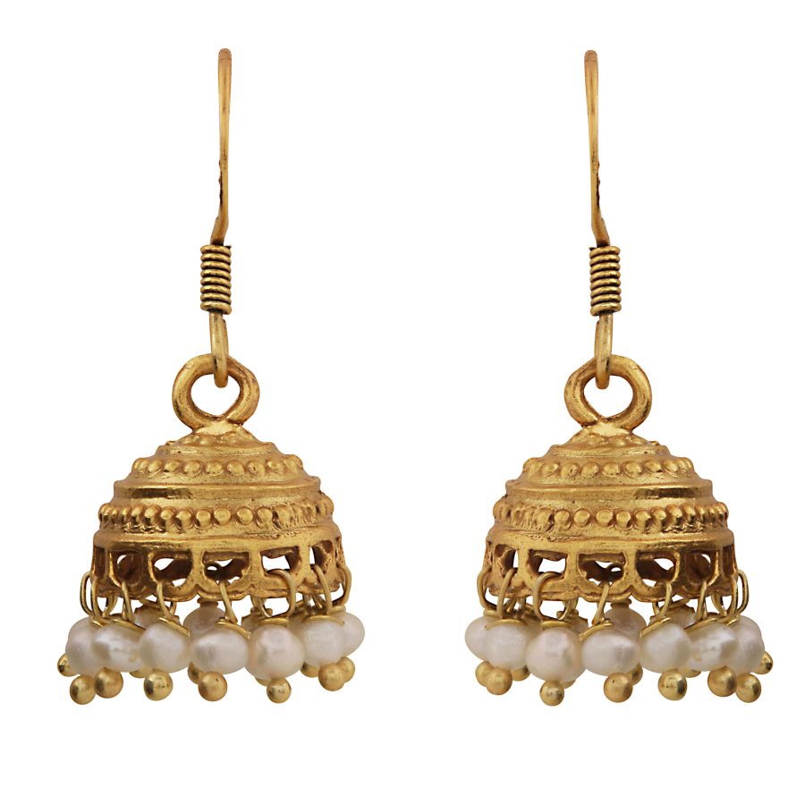 Bridgerton Elegant Pearl Jumkhi Earrings (As worn by Edwina)