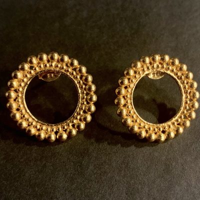 Delicate Gold Ball Mandala Earrings