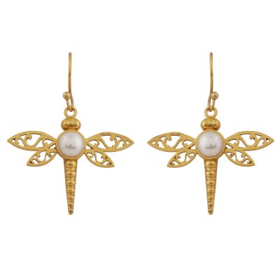 Dragon Fly Pearl 'Hope' Earrings