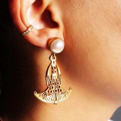 13th Century Inspired Sufi Dance Pearl Earrings