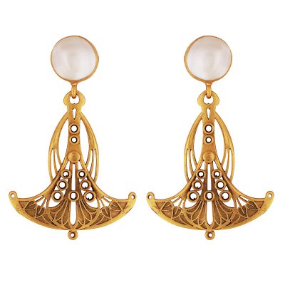 13th Century Inspired Sufi Dance Pearl Earrings