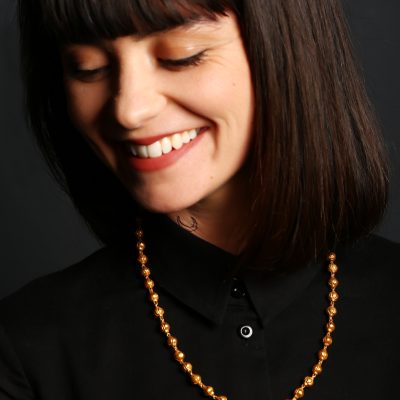 Simple Gold Ball Detail Necklace (in a vintage feel)