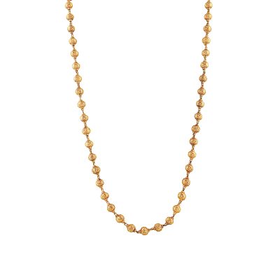 Simple Gold Ball Detail Necklace (in a vintage feel)