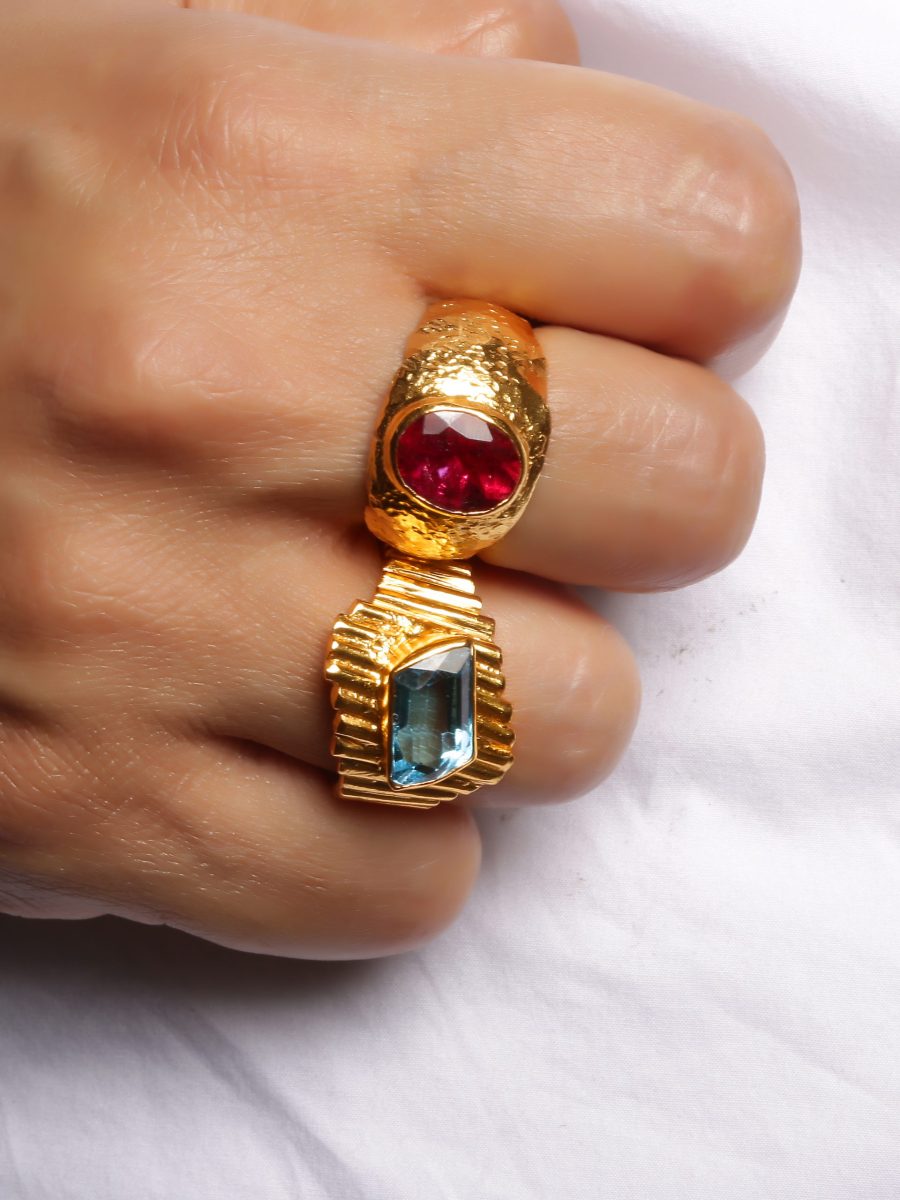 Vermeil Ruby Ring Band - Image 2