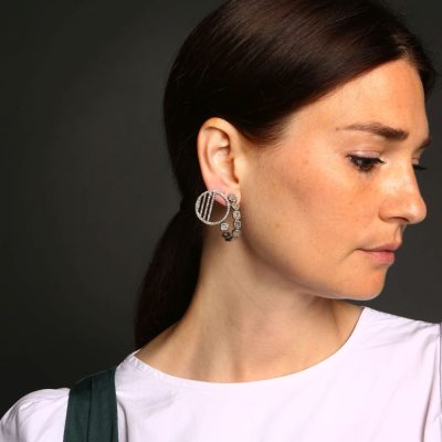 Slice Diamond Hoop Earrings