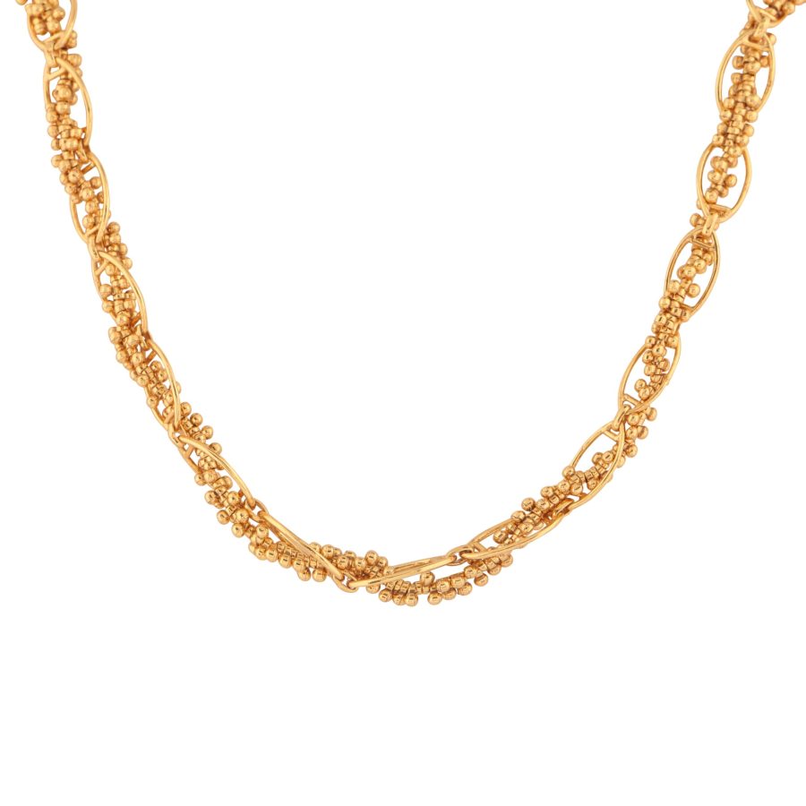 Link Granulated Gold Chain