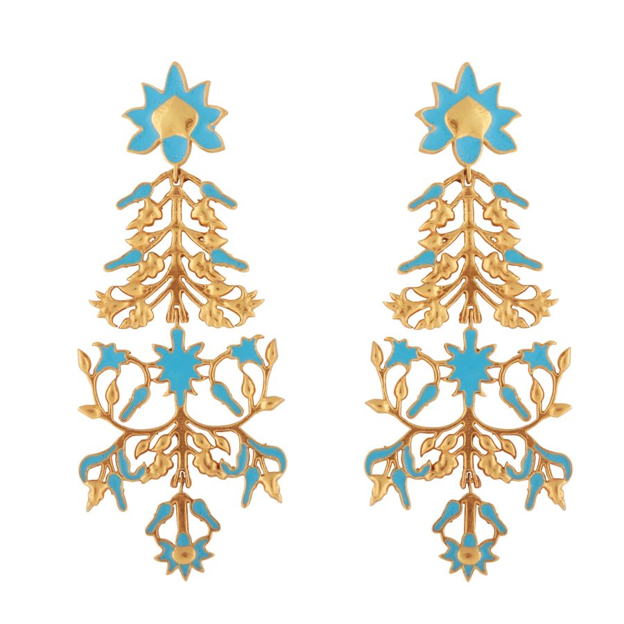1632 Taj Wall Art Inspired Earrings (Enamel & Vermeil)