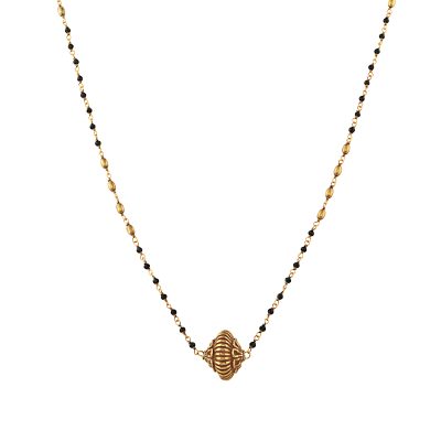 Mix Black & Gold Amulet Necklace