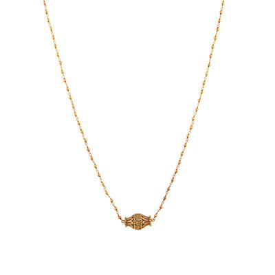 Gold 'Dhol' Amulet Necklace