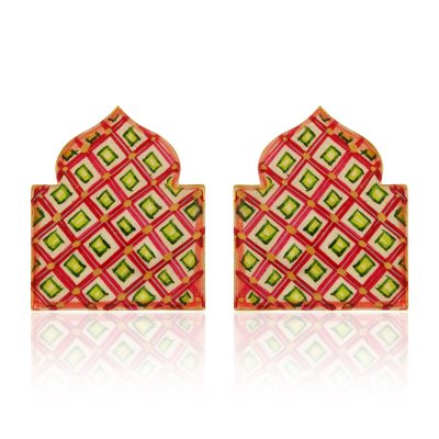 Abstract Geometric Enamel Palace Earrings
