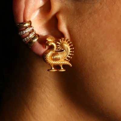 The Stand Proud Peacock Stud Earring