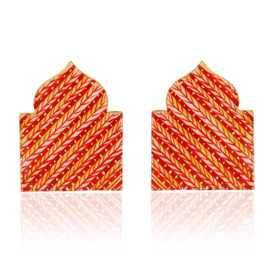 The Enamel Palace Chevron Earrings