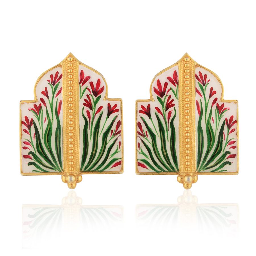 Enamel Palace Lily Earrings