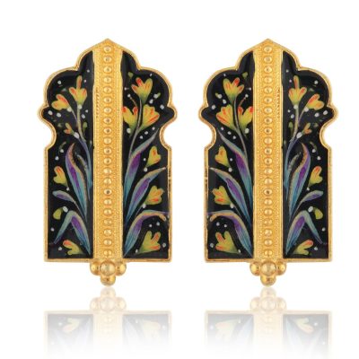 Enamel Palace Tulip Detail Earrings