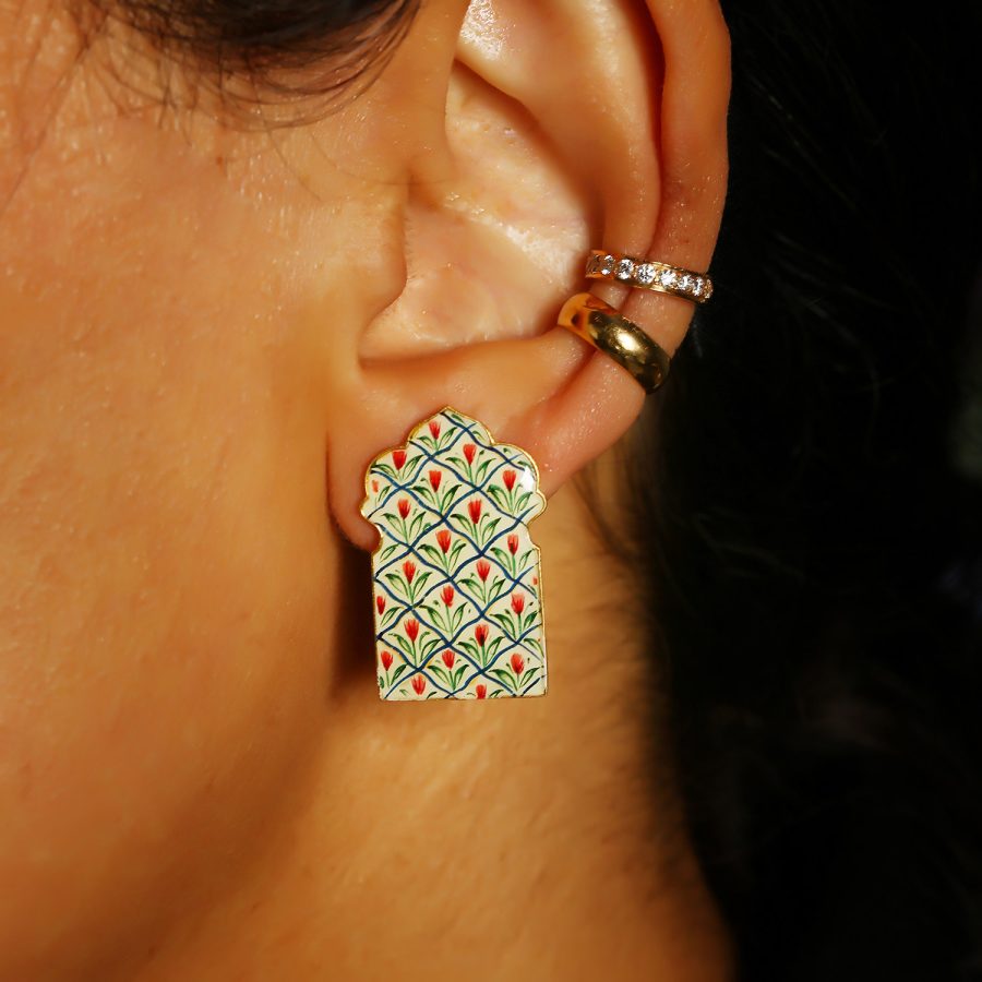 The Geometric Tulip Palace Earring