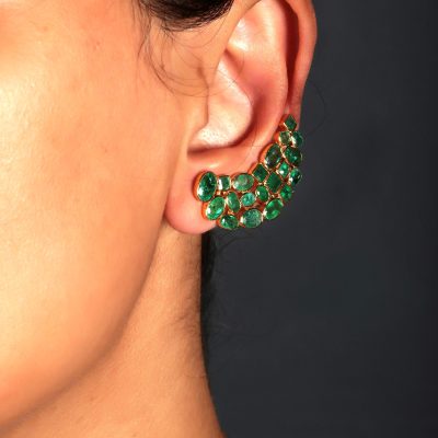Emerald Ear Cuffs