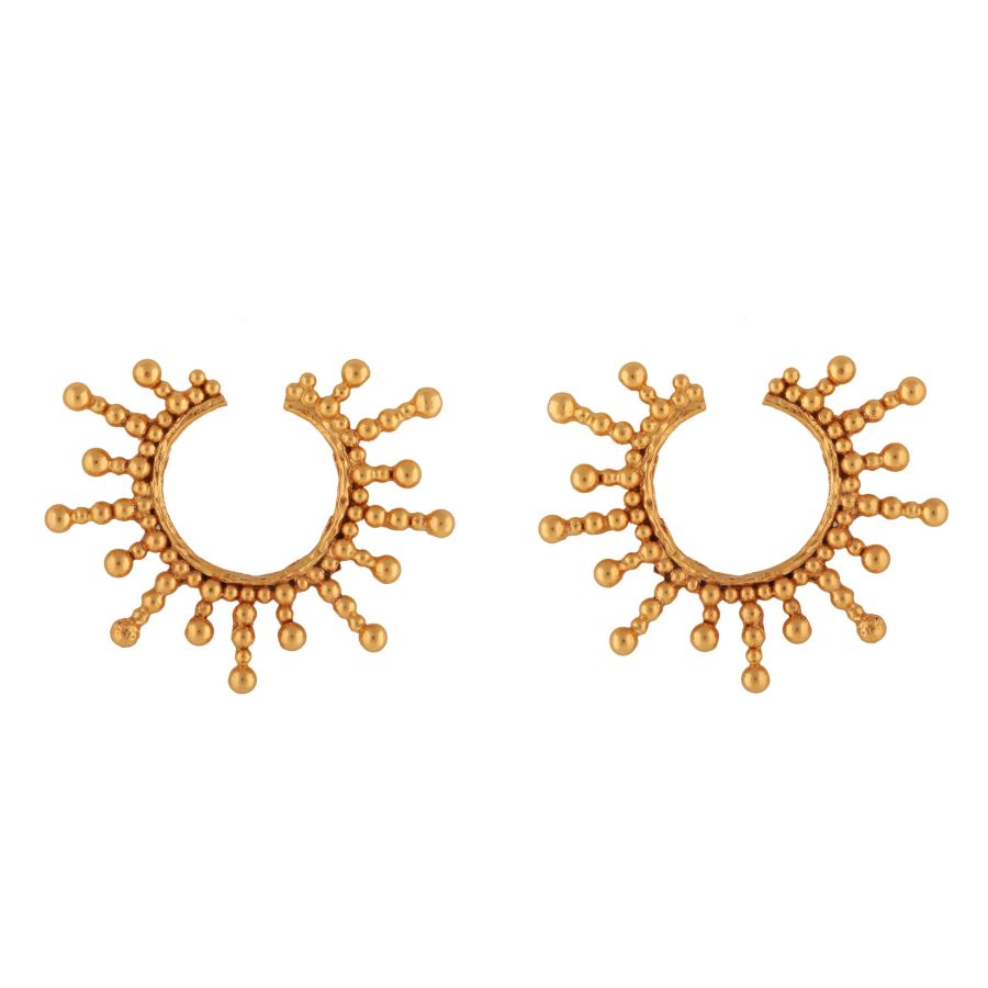 Sun Ray & Horse Shoe Earrings