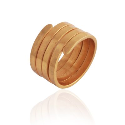 Simple Vermeil Coil Ring Band