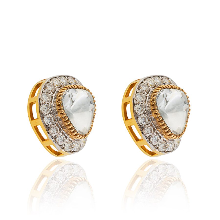 18kt Gold Diamond Stud Earrings