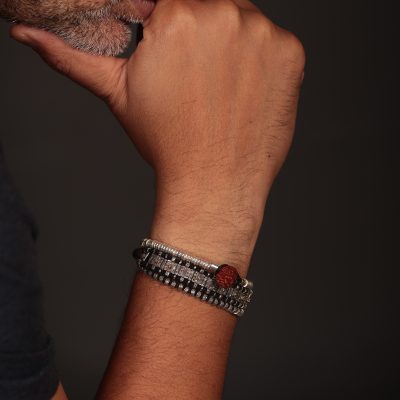Rudraksh Silver Bracelet (Men's Edit)