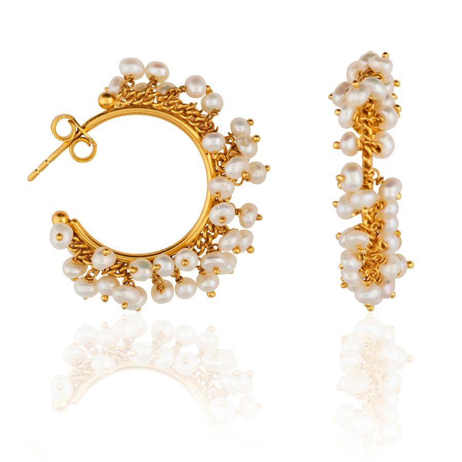 Pearl Hoop Earrings