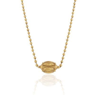Gold Ball Amulet Talisman Necklace