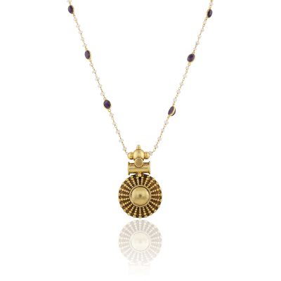 Heritage Amulet Purple Amethyst Pendant Necklace