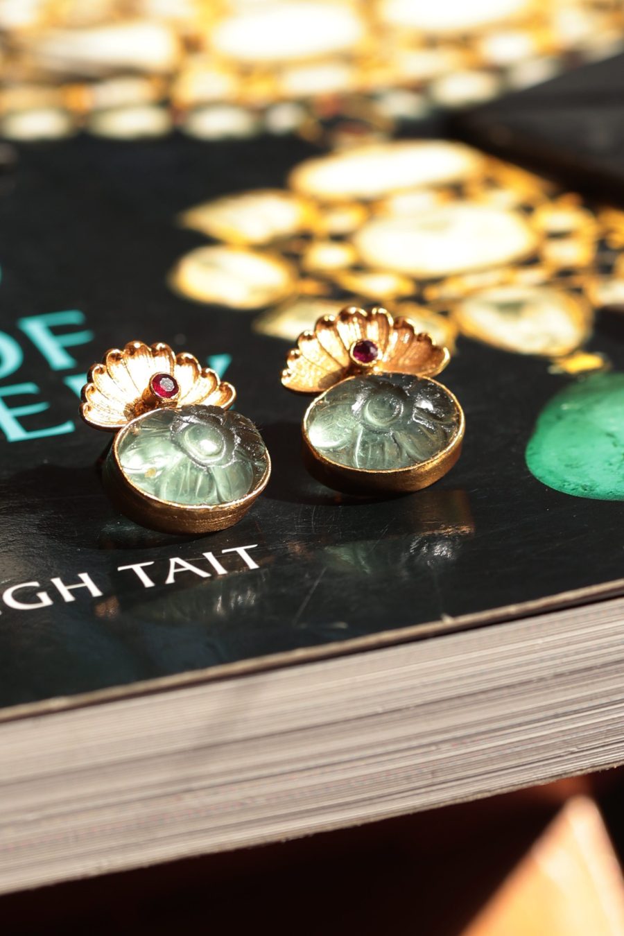 Heritage Protective Snake Head Fluorite Earring - Image 3