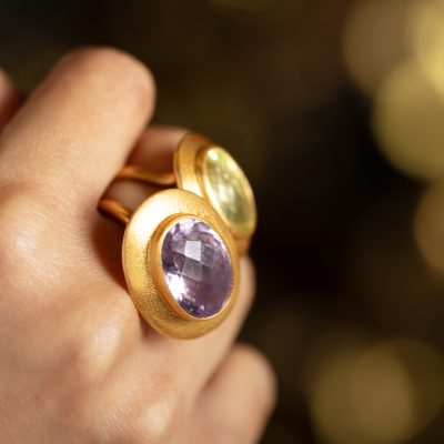 Purple Amethyst Ring (Adjustable)