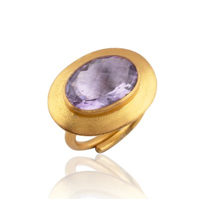Purple Amethyst Ring (Adjustable)