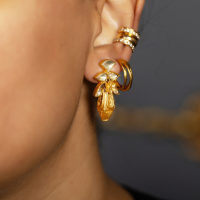 Heritage Crystal Detailed Drop Stud Earrings