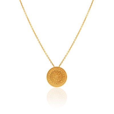 Detailed Mandala Amulet Necklace