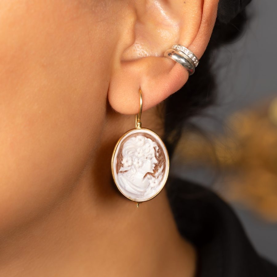 Cameo Drop Earrings