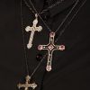 Ruby & Diamond Cross Pendant - Image 2