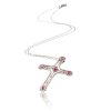 Ruby & Diamond Cross Pendant - Image 3