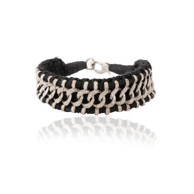 Woven 9th Century ‘Baju’ Inspired Diamond Cotton Cord Bracelet