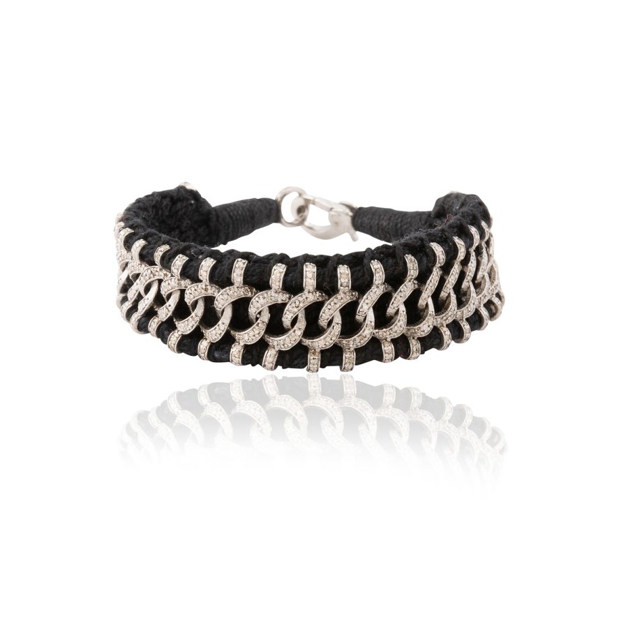 Woven 9th Century ‘Baju’ Inspired Diamond Cotton Cord Bracelet