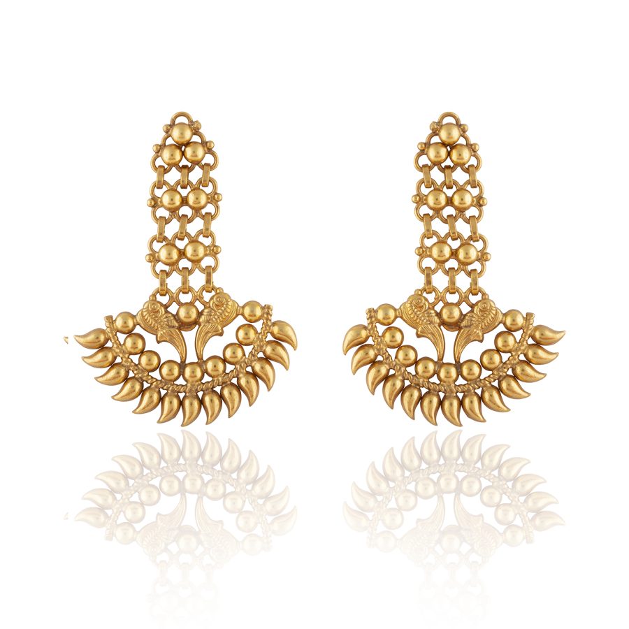 12th Century Inspired Statement Temple Earrings