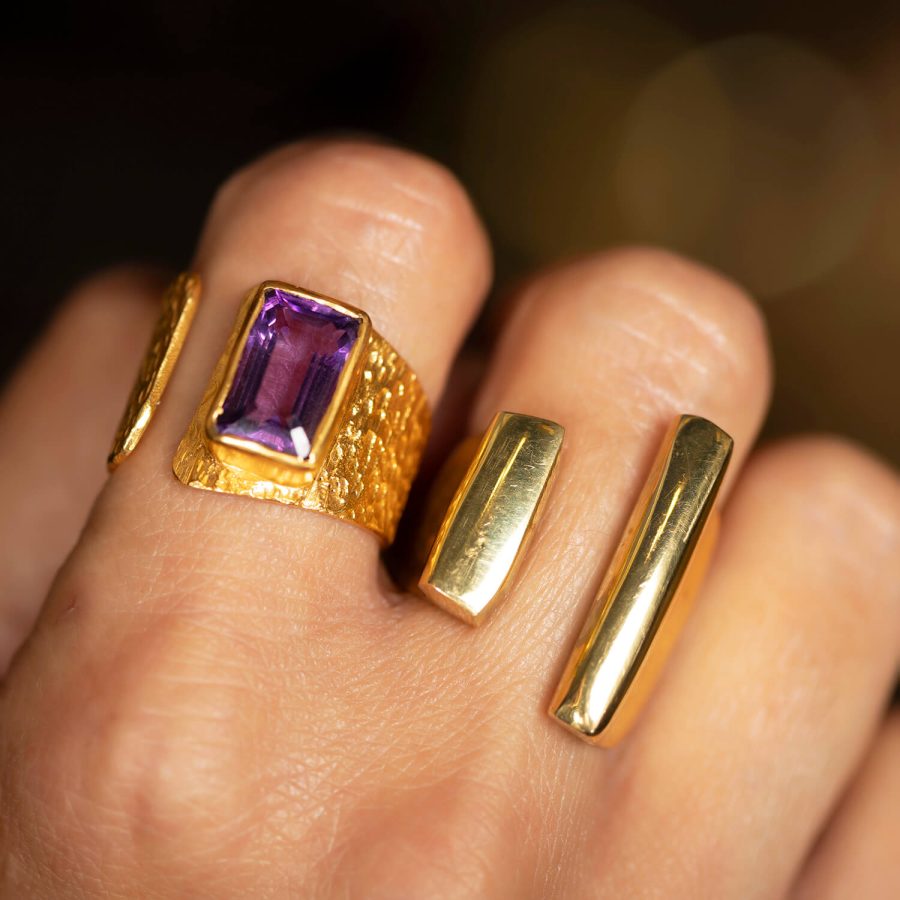 Purple Amethyst Ring Band (Adjustable) - Image 4