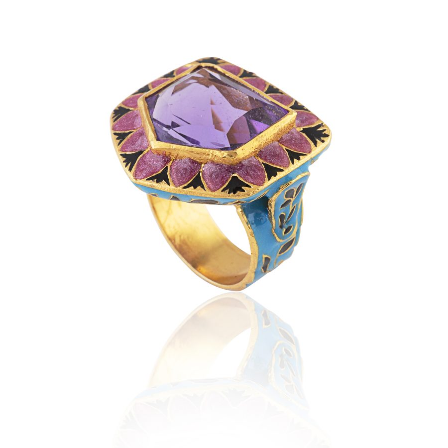 Amethyst Palace Enamel Ring