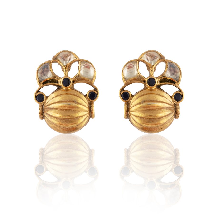 Heritage Mughal Motif Stud Earrings