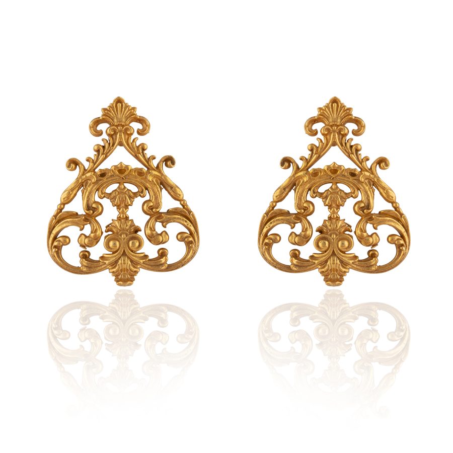 Intricate Architectural Stud Earrings